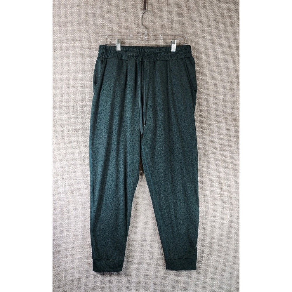 Quince Flowknit Mid-Rise Jogger Pants Womens L Greeen Heather Ultra Soft
